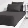 Image de Drap Housse Uni 90x190 Cm Zzz Noir