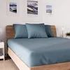 Image de Drap housse en coton 140x190 cm JERSEY bleu canard par Soleil docre
