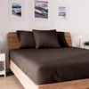 Image de Drap housse en coton 140x190 cm JERSEY brun par Soleil docre