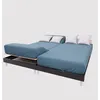 Image de Drap housse TPR en coton 57 fils 2x70x190 cm UNI bleu canard par Soleil dOcre