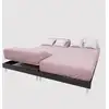 Image de Drap Housse Tpr En Coton 57 Fils 2x80x200 Cm Uni Vieux Rose, Par Soleil D'ocre