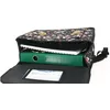Image de Cartable - Poids Plume - LIB193821 - Polyester garni cuir - Noir avec motif liberty - A4 compatible