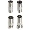 Image de Adaptateurs Tv Accsup Kit 4 F Coaxial Gris