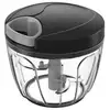 Image de Mini Hachoir Cooky 650 Ml 3 Lames Noir Plastique