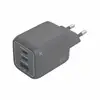 Image de Chargeur secteur wefix pro gan 65 w 2 ports usb c + usb a gris