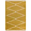 Image de NOVATREND - Tapis de salon Moderne franges DIKO - Jaune moutarde - 120x170 cm