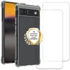 Image de EVETANE Coque compatible Pixel 6a antichoc Transparente + 2 vitres