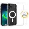 Image de EVETANE Coque Anti-choc Magsafe compatible iPhone 13 Pro Transparente + 2 vitres