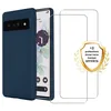 Image de EVETANE Coque compatible Pixel 7 antichoc Bleu + 2 vitres