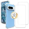 Image de EVETANE Coque compatible Pixel 8 Pro antichoc Transparente + 2 vitres