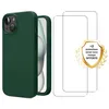 Image de EVETANE Coque compatible iPhone 15 antichoc Vert + 2 vitres