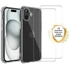 Image de EVETANE Coque compatible iPhone 16 antichoc Transparente + 2 vitres