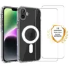 Image de Coque antichoc magsafe compatible iPhone 16 Plus Transparente + 2 protections écran - EVETANE