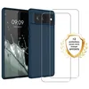 Image de EVETANE Coque compatible Pixel 6 antichoc Bleu Marine + 2 vitres