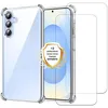 Image de Coque antichoc compatible Galaxy S25 Transparente + 2 protections écran - EVETANE