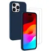Image de EVETANE Coque compatible iPhone 15 Pro antichoc Bleu + 2 vitres