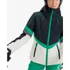 Image de Veste à capuche Roxy Peak Chic noir blanc vert femme - XL