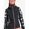 Image de Veste à capuche Roxy Free Jet noir blanc orange femme - S