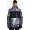 Image de Veste à capuche Quiksilver Sycamore imprimée noir gris - S