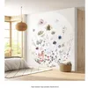 Image de Papier peint rond / cercle - Lumaléa - Motif floral - Papier Standard 170gr Lessivable - Diamètre 60 cm