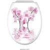 Image de Stickers Abattant WC - Lumaléa - Orchidées - Adhésif BRILLANT - 35x43 cm