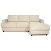 Image de Canapé d'angle droit 4 places - paul in cord - tissu beige - 216 x 141 x 79 cm - fabriqué