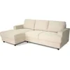 Image de Canapé D'angle Gauche 4 Places - Paul In Cord - Tissu Beige - 216 X 141 X 79 Cm - Fabriqué En Ukraine