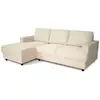 Image de Canapé d'angle gauche 4 places - paul in cord - tissu beige - 216 x 141 x 79 cm - fabriqué
