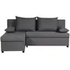 Image de Canapé d'angle réversible   tissu gris   l 192 x p 143 x h 79 cm   - fabriqué en ukraine JOSSGRISC