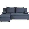 Image de Canapé D'angle Réversible   Tissu Bleu   L 192 X P 143 X H 79 Cm   - Fabriqué En Ukraine
