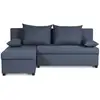 Image de Canapé d'angle réversible   tissu bleu   l 192 x p 143 x h 79 cm   - fabriqué en ukraine JOSSBLEU