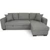 Image de Canapé D'angle Convertible Réversible 4 Places - Tissu Gris Clair - L 244 X P 151 X H 90 -hamilton -fabriqué En Ukraine