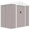 Image de Abri De Jardin En Acier 2,71 M2 - Kit Dancrage Inclus - Taupe