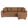 Image de Canapé D'angle Convertible Réversible 4 Places - Tissu Marron Vintage - L 244 X P 151 X H 90 - -fabriqué En Ukraine