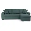 Image de Canapé d'angle convertible réversible - tissu vert - l 244 x p 151 x h 90 - hamilton HAMILTONANCVVRT