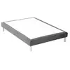 Image de Sommier Tapissier Titien Tissu Gris Foncé/blanc 160x200 Fdl-m