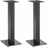 Image de Pieds pour enceintes - Triangle - S02 Noir - Pack de 2 - Câble réseau - Téléphonie