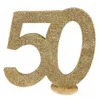 Image de Chiffre anniversaire - SANTEX - 50 ans - Doré pailleté - Mixte/adulte - 11 x 10 cm