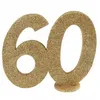 Image de Chiffre anniversaire - SANTEX - 4753 - 60 ans - Or pailleté - Avec pied 11x10 cm