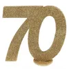 Image de Chiffre anniversaire - SANTEX - 70 ans - Doré pailleté - Polystyrène - 11 x 10 cm