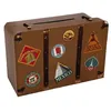 Image de Urne tirelire décorative voyage - SANTEX - Forme valise - 24 x 16 x 10 cm - Carton - Marron - Thème mariage