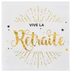 Image de Serviettes jetables - SANTEX - Vive Retraite - Blanc - 3 plis - 20 unités - 25 x 25 cm