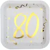 Image de ASSIETTE 80 ANS METAL X10