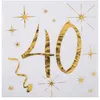 Image de SERVIETTE 40 ANS METAL X20