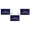 Image de Banderole joyeux anniversaire - SANTEX - REF/5666 - Bleu marine et doré - 5m - 12 drapeaux 20x13cm
