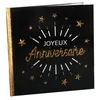 Image de Livre dor - SANTEX - Joyeux Anniversaire Holo - 20 pages - 24 cm - Noir et or holographique