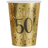 Image de SANTEX 6788-50 Sachet de 10 Gobelets ge étincelant métal 50 ans