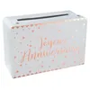 Image de Tirelire en carton - SANTEX - Anniversaire - Rose gold - 24x16x10 cm - Forme valise ouverture pour enveloppes