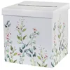 Image de Urne Décorative - SANTEX - Mariage Végétal - 20x20x20cm - Blanc