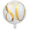 Image de Ballon - Alu - 80 ans - Gonflable - 45 cm - Blanc